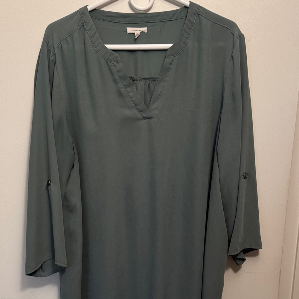 Maurices Teal-Green Split Neck Tunic